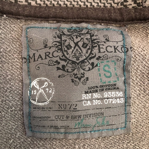 Marc Ecko men skull wings zip up hoodie grey S - Picture 6 of 6